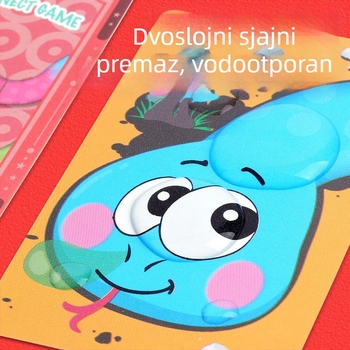Pasien kartična društvena igra — interaktivno roditeljsko-djeci slagalica, materijal: papir, uzrast 7–14 godina