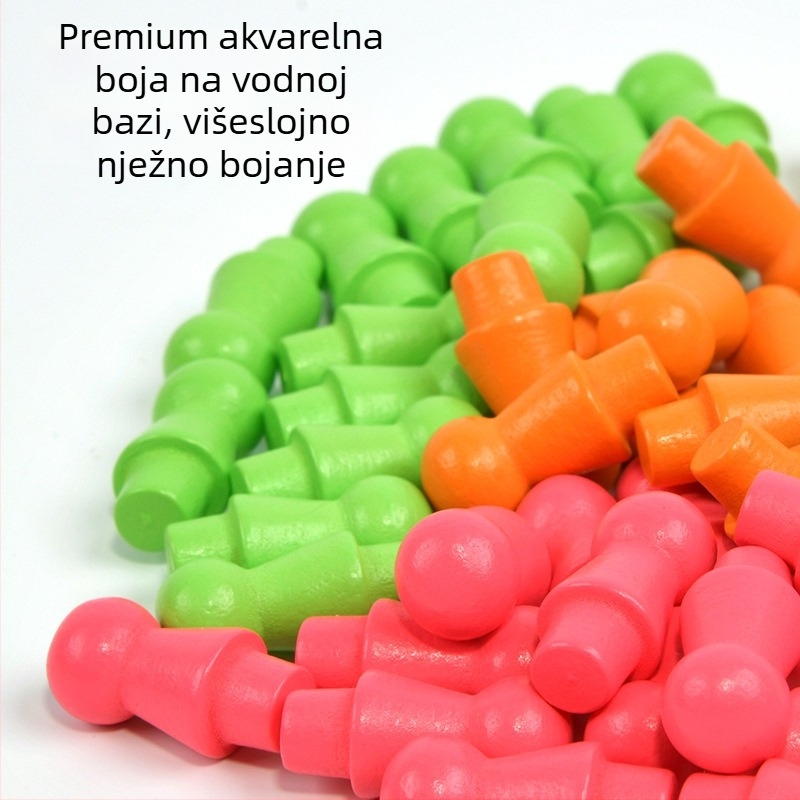 Drvena ploča s klinovima za trokutno šahovsko društvo, edukativna igra za roditelje i djecu, za djecu 4–6 godina