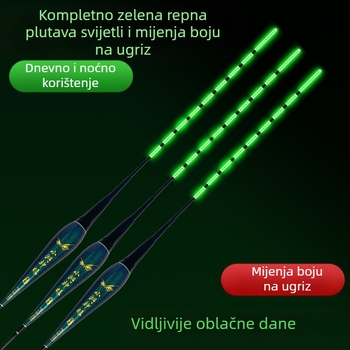Elektronički vertikalni plutac za drift s indikatorom ugriza, dnevno-noćni način, visoka plovnost za šarane i velike ribe