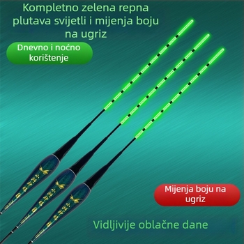 Elektronički vertikalni plutac za drift s indikatorom ugriza, dnevno-noćni način, visoka plovnost za šarane i velike ribe