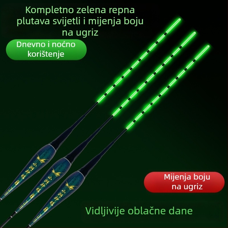 Elektronički vertikalni plutac za drift s indikatorom ugriza, dnevno-noćni način, visoka plovnost za šarane i velike ribe