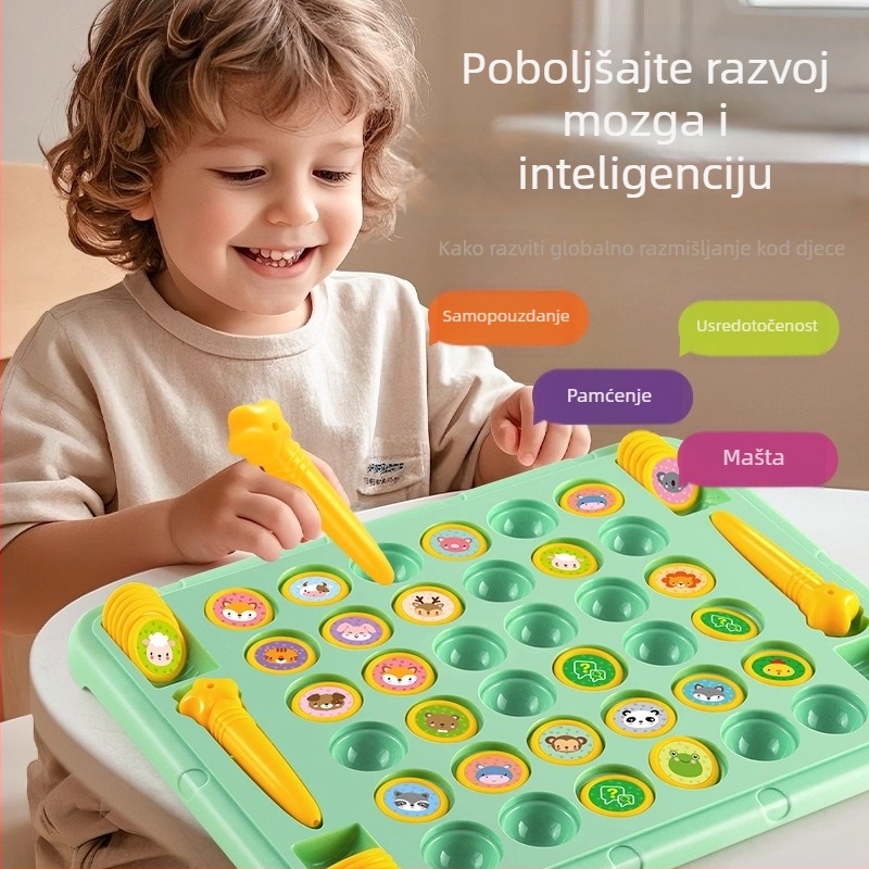 Igra memorije za dvoje — plastična edukativna slagalica s interaktivnim značajkama, podržava komunikaciju roditelj-dijete (14+)