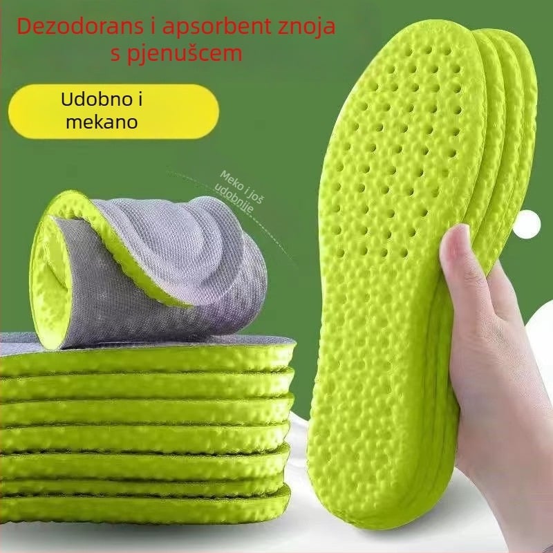 Uložak za cipele od pjene s dezodoracijskim učinkom, prozračan, upija znoj, ublažava udarce, povećava visinu, unisex, za različite vrste cipela