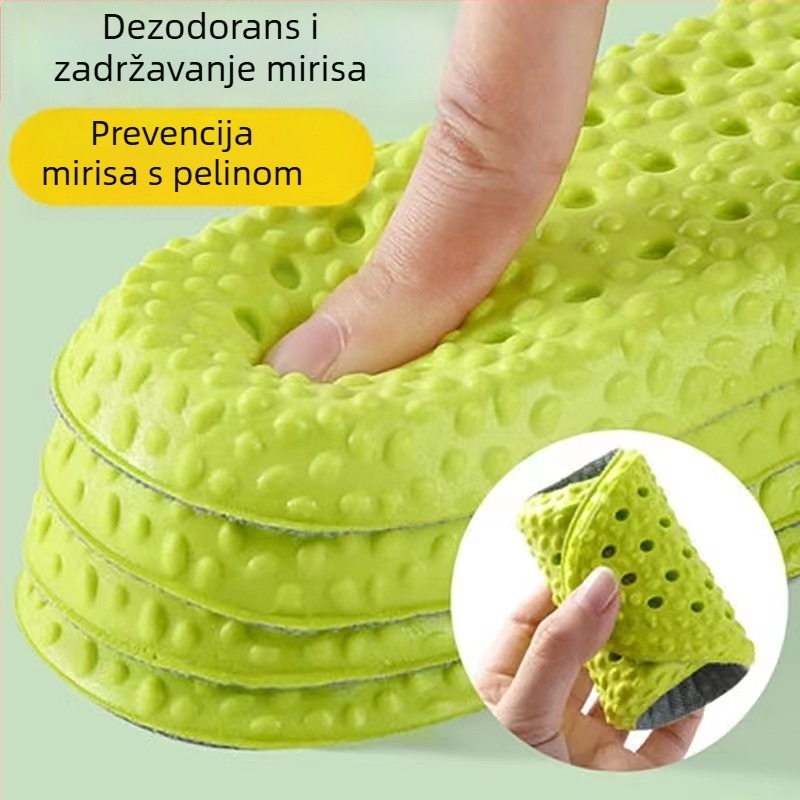 Uložak za cipele od pjene s dezodoracijskim učinkom, prozračan, upija znoj, ublažava udarce, povećava visinu, unisex, za različite vrste cipela