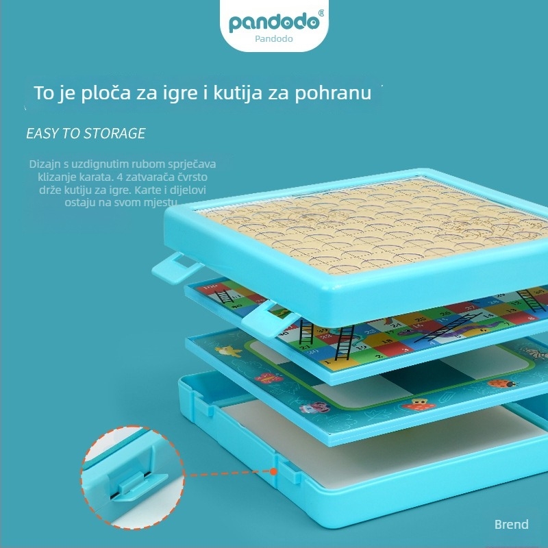 Višestruki set igračaka: Flying Chess, Gobang, Checkers; Plastika, Kutija u boji; Intelektualni razvoj