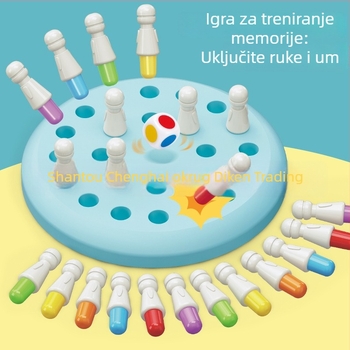 Edukativna slagalica za djecu — trening pamćenja i koncentracije, plastična šahovska igra, interaktivna aktivnost roditelj-dijete, pakiranje: kutija