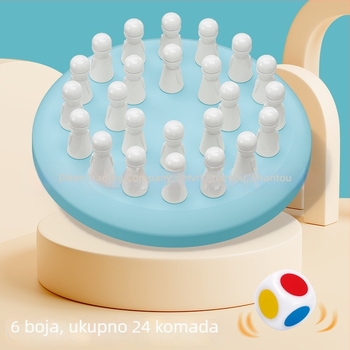 Edukativna slagalica za djecu — trening pamćenja i koncentracije, plastična šahovska igra, interaktivna aktivnost roditelj-dijete, pakiranje: kutija