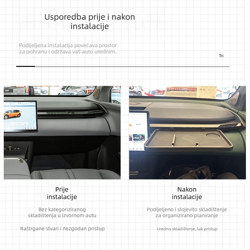 Prijenosni stol za unutarnji prostor automobila za prednje putničko sjedalo, ABS, kompatibilan s 25 modela ZEEKR X, mogućnost prilagođavanja