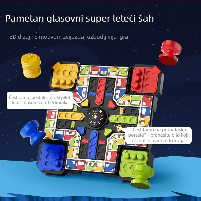 Elektroničko šah s AI glasom, dvodijelna edukativna igra, plastična stolna igra
