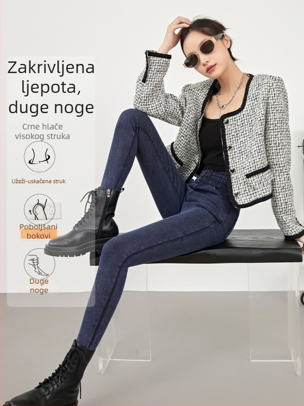 Traperice visokog struka, podstavljene flisom, debele, bootcut kroj, tkanina: 70–80% viskoza, 20–30% najlon