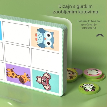 Igra stolna s logikom životinja za djecu — plast, rana edukacija, memorija, koncentracija i kognitivni razvoj, uzrast 4–6 godina.