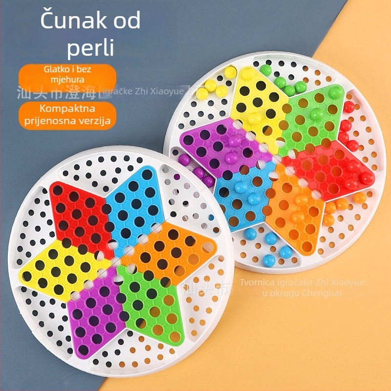 Plastična višenamjenska društvena igra s kuglicama – Dva u jedan, obiteljska interaktivna edukativna igra za uzrast 7–14