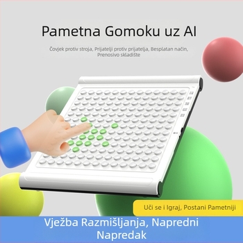 AI Gomoku prijenosna elektronička edukativna igra za djecu – mini ploča za Gomoku s silikonskim figuricama i ABS pločom
