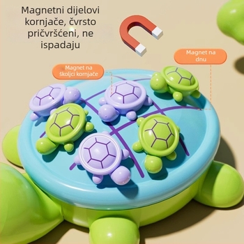 Dječja desktop igra s kornjačom i devetokutnom mrežom — edukativna interaktivna slagalica za djecu 4–6 godina, plastika, razvija koordinaciju ruka-oko i kognitivne vještine