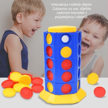 3D stolna obrazovna igra za povezivanje četiri, za djecu 4–6 godina, plastična