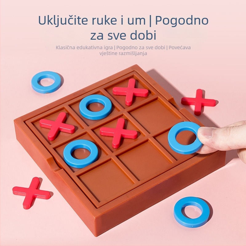 Obrazovna interaktivna društvena igra – Šah i Tic-Tac-Toe, plastične igračke za djecu od 4 do 6 godina