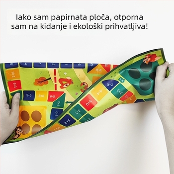 Pinwheel društvena igra: prijenosna za djecu 4–6 godina; materijal: papir; značajke: brojanje, zabavna pismenost i obiteljska interakcija; pakiranje: šarena kutija.