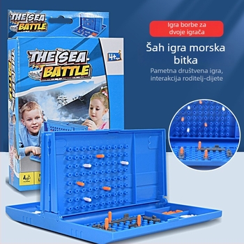 Morska bitka šah – edukativna obiteljska društvena igra za dvoje (Materijal: plastika; Pakiranje: kutija; Dobna skupina: 0–61; Broj igrača: 2)