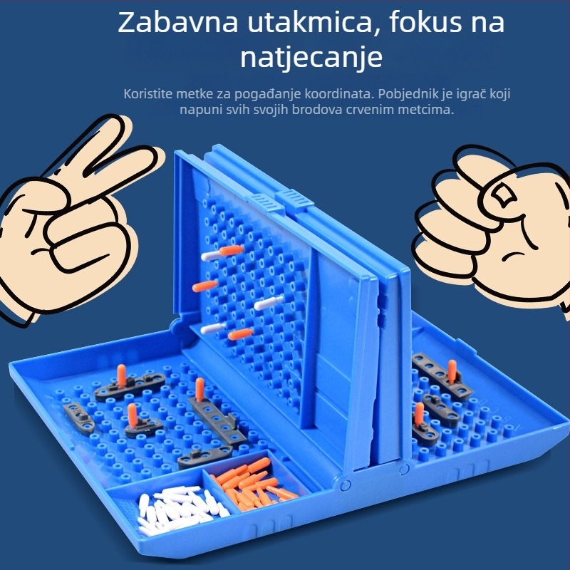 Morska bitka šah – edukativna obiteljska društvena igra za dvoje (Materijal: plastika; Pakiranje: kutija; Dobna skupina: 0–61; Broj igrača: 2)