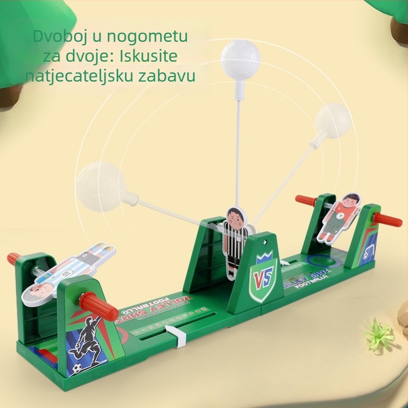 RENBO Stolna igra s ljuljačkom nogometom i košarkom za dva igrača – obiteljska interaktivna obrazovna igračka (plastika)
