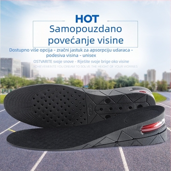 Unutarnji podizač visine, jastučić za apsorpciju udara s zračnim jastučićem, PVC, model 8860, cijeli uložak za casual cipele