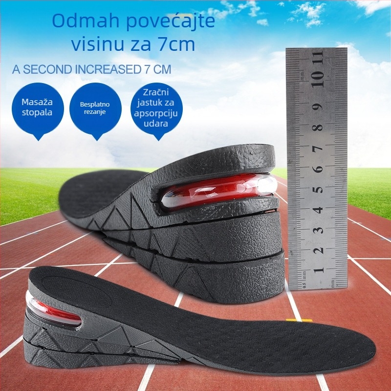 Unutarnji podizač visine, jastučić za apsorpciju udara s zračnim jastučićem, PVC, model 8860, cijeli uložak za casual cipele