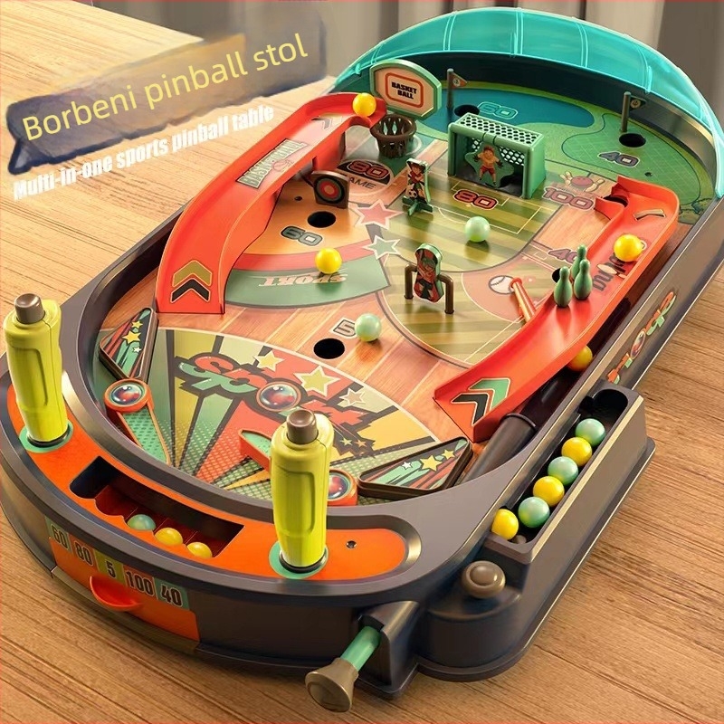 Dječji pinball stol – interaktivna obrazovna igra za dva igrača (Materijal: plastika; Kategorija: stolni nogomet; Dobna skupina: 4–14 godina)
