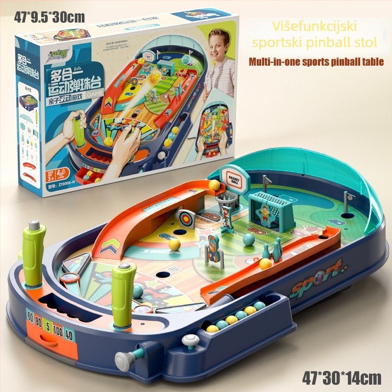 Dječji pinball stol – interaktivna obrazovna igra za dva igrača (Materijal: plastika; Kategorija: stolni nogomet; Dobna skupina: 4–14 godina)