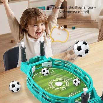 Dječji stolni nogomet - 2 igrača, roditeljsko-dijete interaktivna igra, razvija koordinaciju ruke i oka (4-6 godina)
