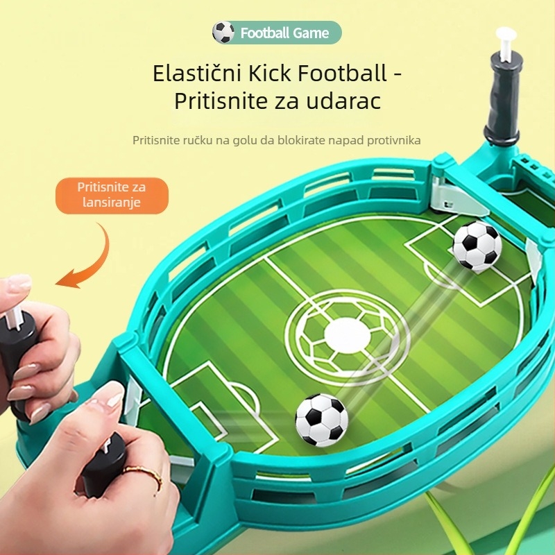 Dječji stolni nogomet - 2 igrača, roditeljsko-dijete interaktivna igra, razvija koordinaciju ruke i oka (4-6 godina)