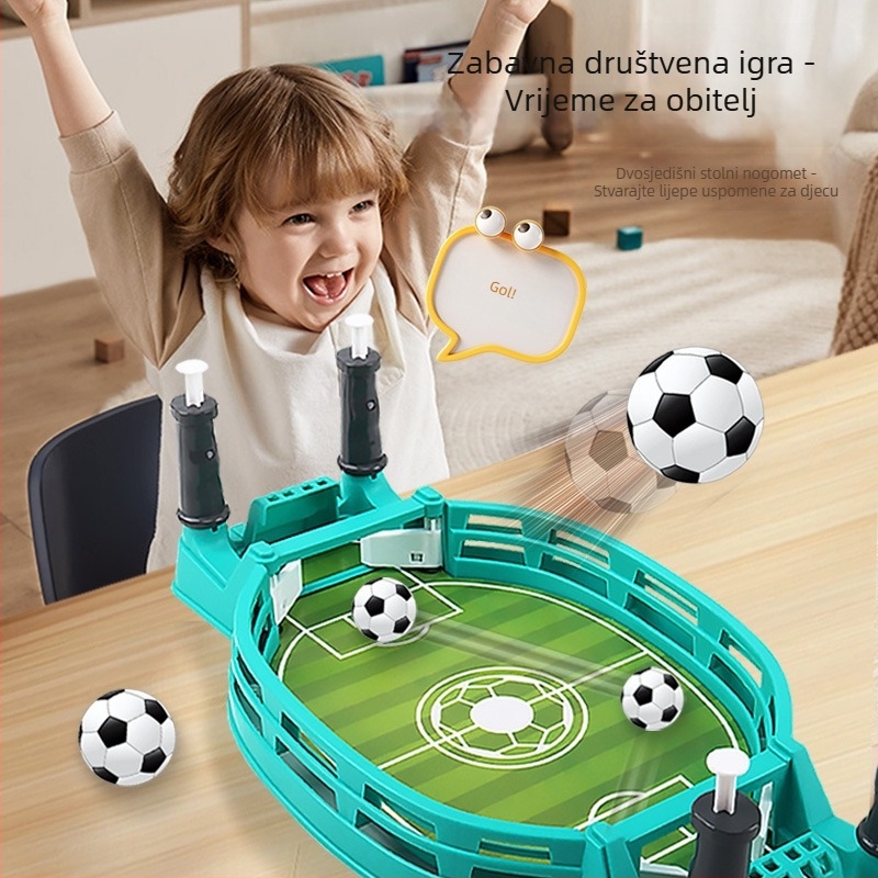 Dječji stolni nogomet - 2 igrača, roditeljsko-dijete interaktivna igra, razvija koordinaciju ruke i oka (4-6 godina)