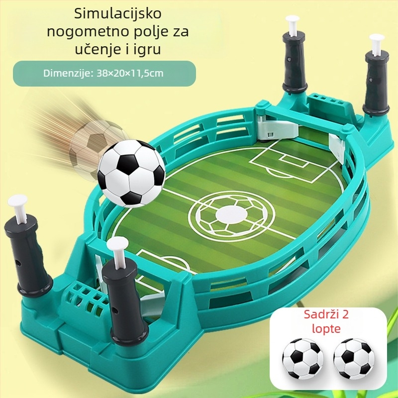 Dječji stolni nogomet - 2 igrača, roditeljsko-dijete interaktivna igra, razvija koordinaciju ruke i oka (4-6 godina)