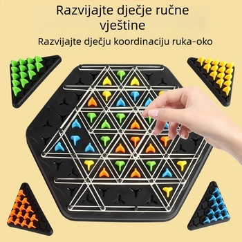 Plastična stolna igra za razvoj logičkog razmišljanja s trokutsima lancima — za uzraste 4–6, 7–14 i 15–35 godina