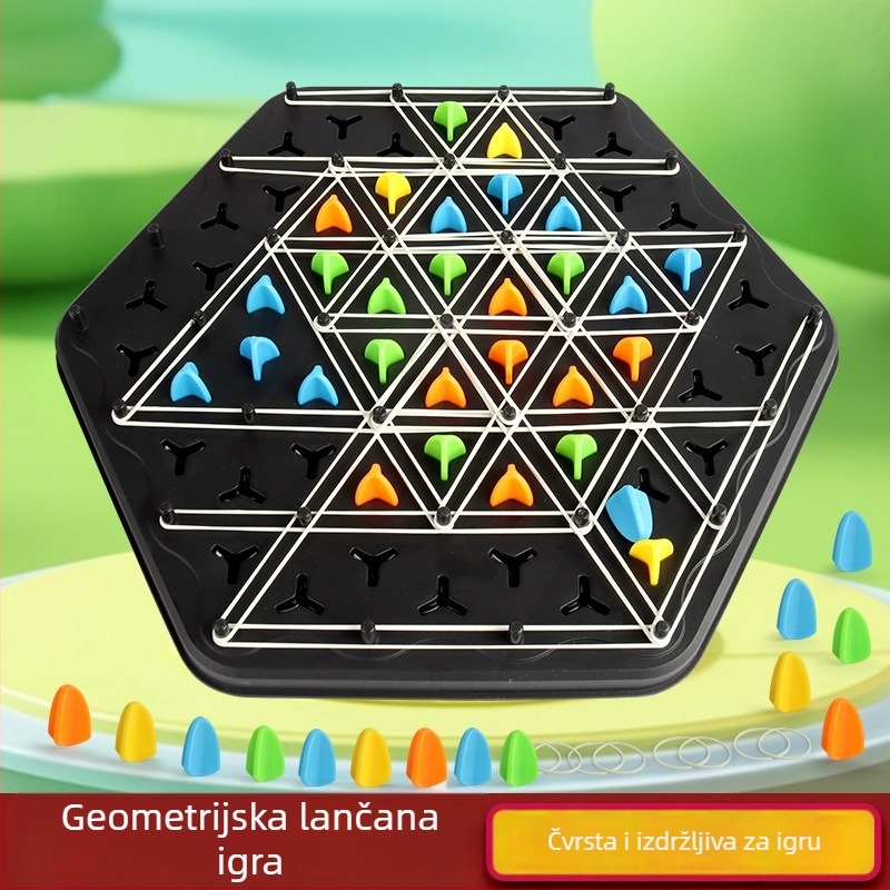 Plastična stolna igra za razvoj logičkog razmišljanja s trokutsima lancima — za uzraste 4–6, 7–14 i 15–35 godina