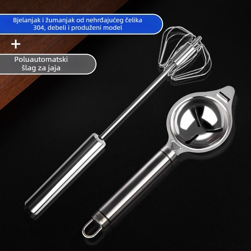 Nehrđajuća čelična žlica za odvajanje bjelanjaka, neelektrična, moderni minimalistički dizajn, mogućnost ispisa logotipa