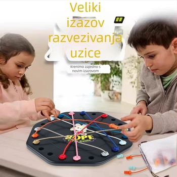 Igra s užetom: puzzle izazov za povezivanje uzlova, logičko razmišljanje, plastični materijal, za uzrast 7–14 godina, za unutarnju upotrebu