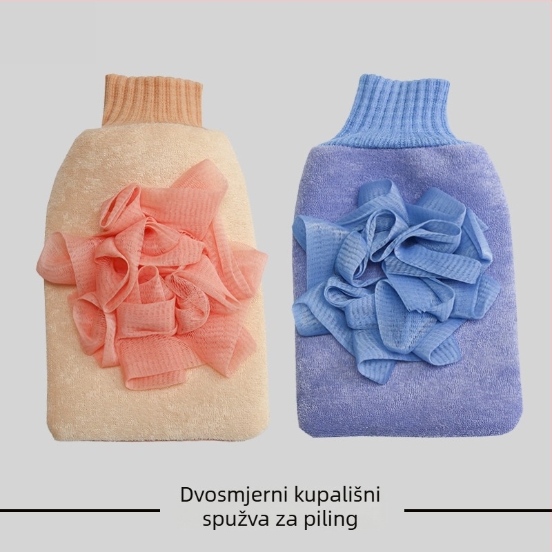 Dvostrano rukavica za piling za tuširanje – Snažan exfolijacijski alat za kućnu upotrebu, bezbolno piling tijela