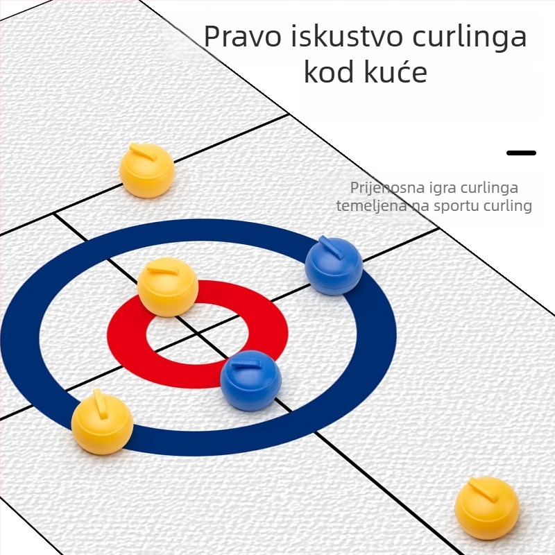 Stolna curling igra za djecu i odrasle — plastična unutarnja obiteljska igra za kognitivni razvoj, 14+ godina