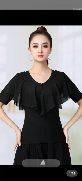 Ženski plesni top od mrežaste tkanine, kratkih rukava, za latino i square dance – nastup i vježba