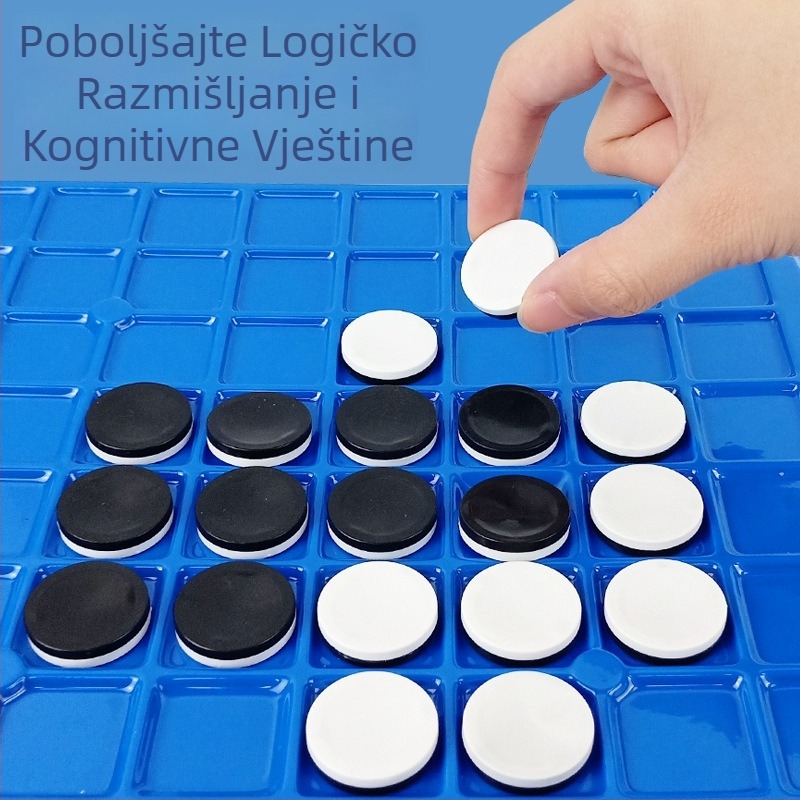 Edukativna društvena igra za djecu u stilu Othella — interaktivna obiteljska društvena igra na ploči, plastični materijal, uzrast 4–6 godina, razvoj intelekta
