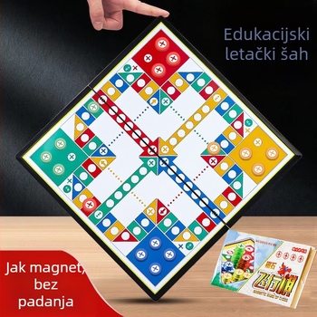 All-in-One Flying Chess i Dama s magnetskom pločom — ABS materijal, uzrast 7–14 godina, razvoj inteligencije
