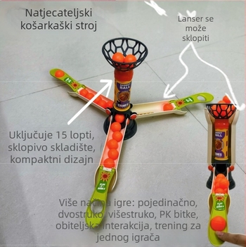 Zhenliu Plastna Stolna Edukativna Igra – Obiteljska interaktivnost, unutarnja i vanjska upotreba, Šah i kartični stil, Za uzrast 7–14 godina, s košarkaškom loptom koja skače