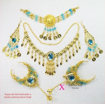 Headpiece za belly dance – metalni indijski ukras za glavu, Xiaogui, unisex, standardni lanac, metalni privjesak, zima 2024