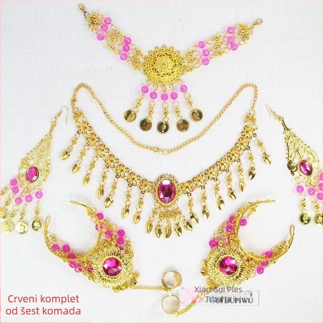 Headpiece za belly dance – metalni indijski ukras za glavu, Xiaogui, unisex, standardni lanac, metalni privjesak, zima 2024