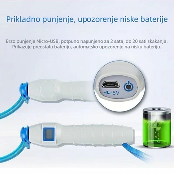Čelična užad za skakanje s funkcijom brojanja za test tjelesne pripravnosti učenika osnovnih i srednjih škola