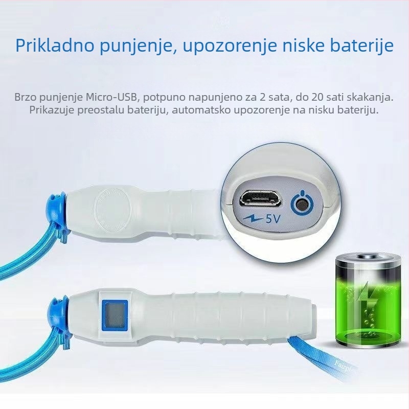 Čelična užad za skakanje s funkcijom brojanja za test tjelesne pripravnosti učenika osnovnih i srednjih škola