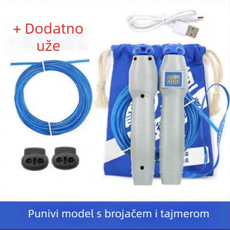 Čelična užad za skakanje s funkcijom brojanja za test tjelesne pripravnosti učenika osnovnih i srednjih škola