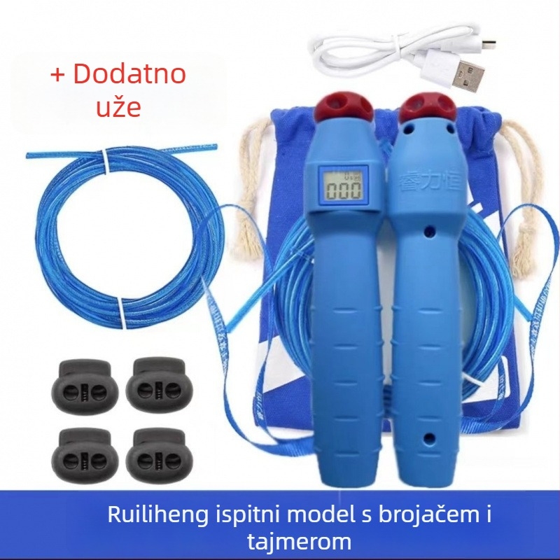 Čelična užad za skakanje s funkcijom brojanja za test tjelesne pripravnosti učenika osnovnih i srednjih škola