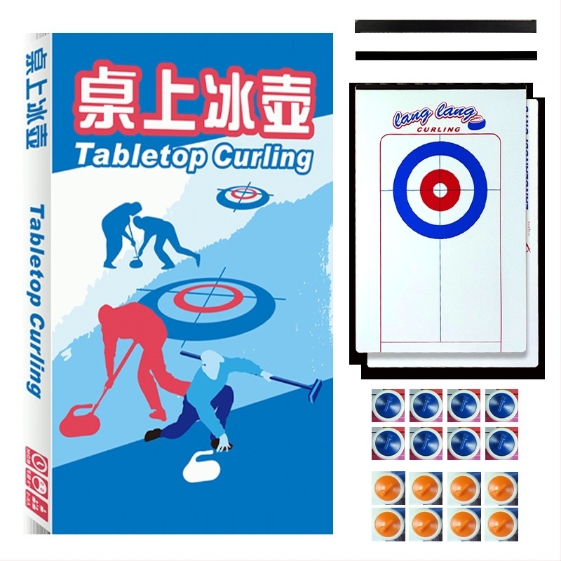 Stolni curling – obiteljska igra za unutarnje prostore, edukativna igra za djecu i odrasle, uzrast 7–14 godina