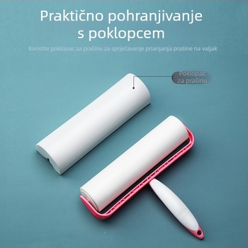 Ljepljivi valjak za dlake kućnih ljubimaca — Materijal: silikonski bijeli papir; ljepilo na bazi topljivog otapala; Marka: Man Jieli; Kategorija: ljepilni valjak za dlake